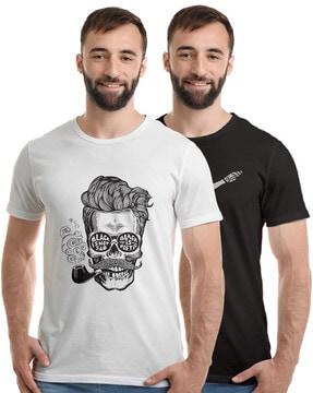 pack of 2 printed round-neck t-shirts