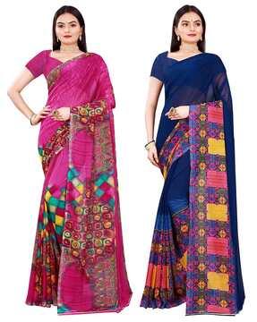 pack of 2 printed sarees