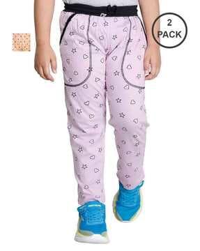 pack of 2 printed straight track pants