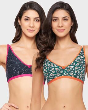 pack of 2 printed t-shirt bra