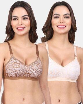 pack of 2 printed t-shirt bras