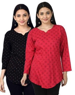 pack of 2 printed tops