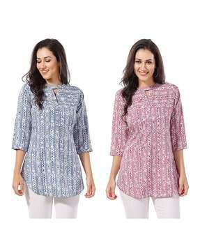 pack of 2 printed tunics