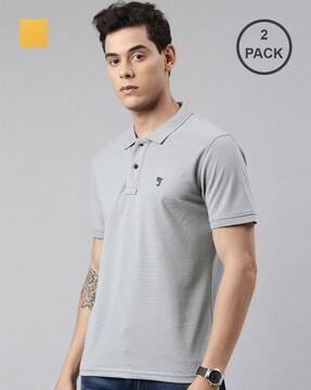 pack of 2 regular fit polo t-shirt