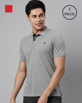 pack of 2 regular fit polo t-shirt