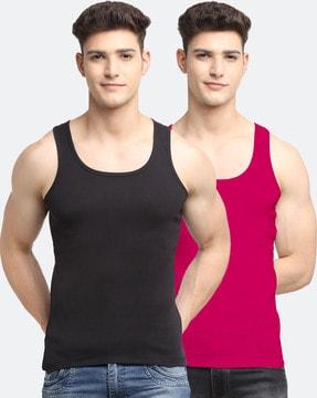 pack of 2 regular sleeveless vest