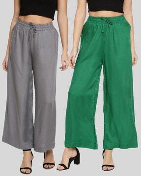 pack of 2 relaxed fit palazzos with drawstring waist