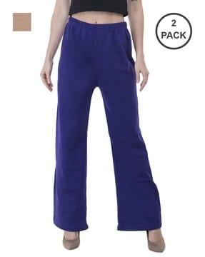 pack of 2 relaxed fit palazzos with elasticated waist