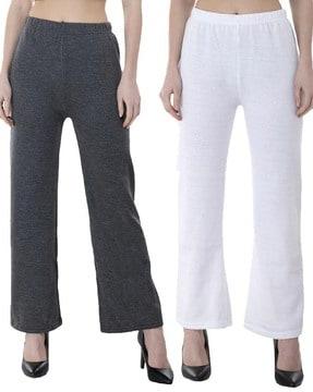 pack of 2 relaxed fit palazzos with elasticated waist