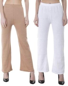 pack of 2 relaxed fit palazzos with elasticated waist