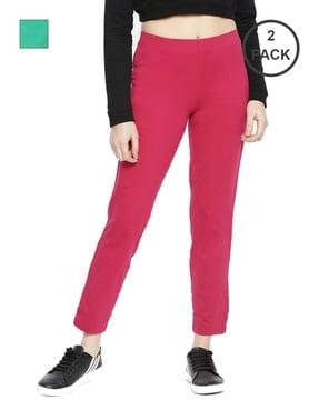 pack of 2 relaxed fit pants with elasticated waist