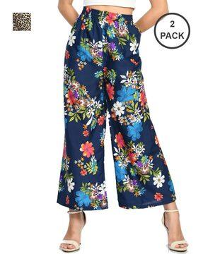 pack of 2 relaxed fit printed palazzos