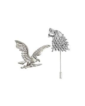 pack of 2 rhodium-plated brooches co1104983r