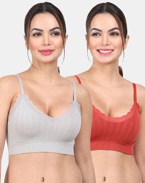 pack of 2 ribbed sport bras