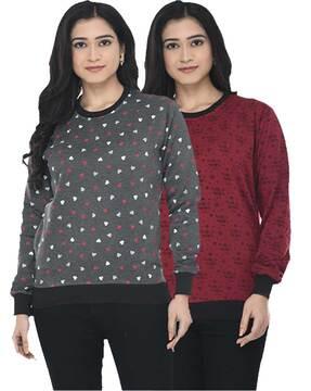 pack of 2 round-neck sweatshirt