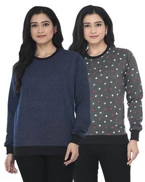 pack of 2 round-neck sweatshirt