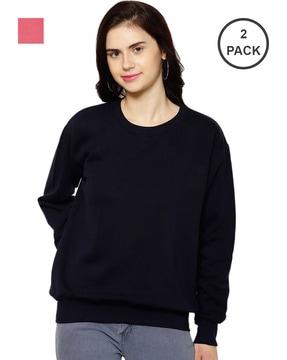 pack of 2 round neck sweatshirt