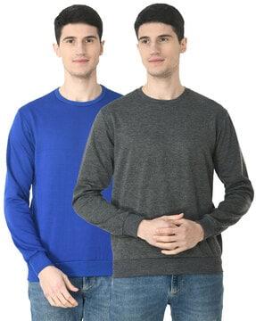 pack of 2 round-neck sweatshirts