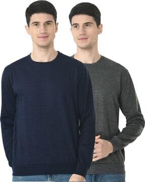 pack of 2 round-neck sweatshirts