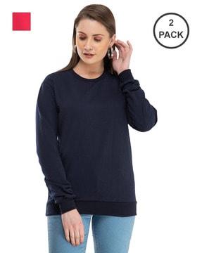 pack of 2 round-neck sweatshirts