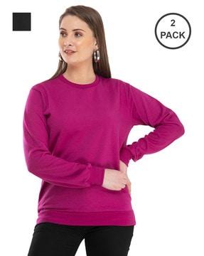 pack of 2 round-neck sweatshirts