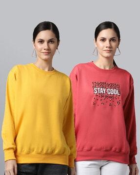 pack of 2 round-neck sweatshirts