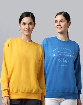 pack of 2 round-neck sweatshirts