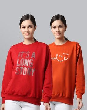 pack of 2 round-neck sweatshirts