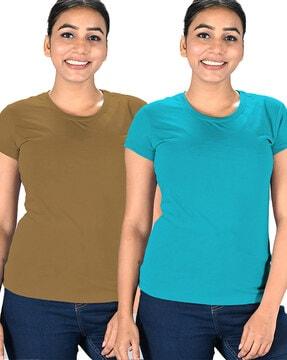 pack of 2 round-neck t-shirts with short sleeves