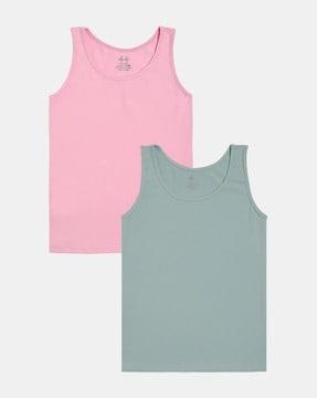 pack of 2 round-neck tank tops