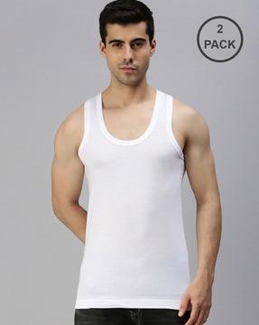 pack of 2 round-neck vest