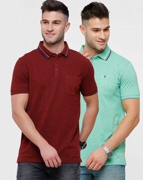 pack of 2 short sleeve polo t-shirts