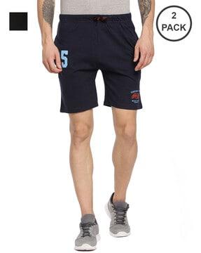pack of 2 shorts with elasticated waistband