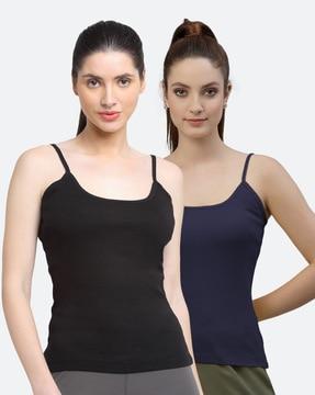 pack of 2 sleeveless camisole with adjustable strap