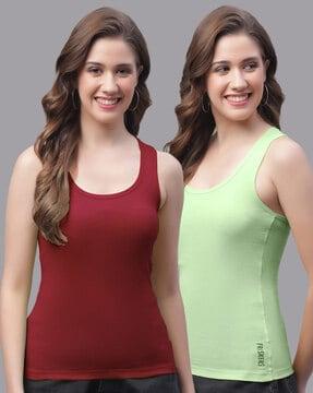 pack of 2 sleeveless tang top