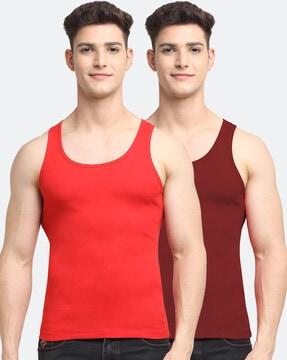 pack of 2 sleeveless vests