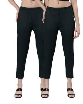 pack of 2 slim fit ankle-length pants