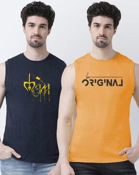 pack of 2 slim fit graphic print t-shirt