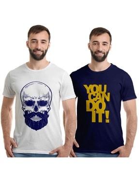 pack of 2 slim fit graphic print t-shirts