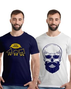 pack of 2 slim fit graphic print t-shirts