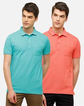 pack of 2 slim fit polo t-shirts