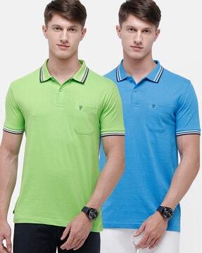 pack of 2 slim fit polo t-shirts