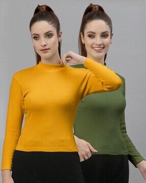 pack of 2 slim fit ribbed tops