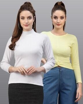 pack of 2 slim fit tops