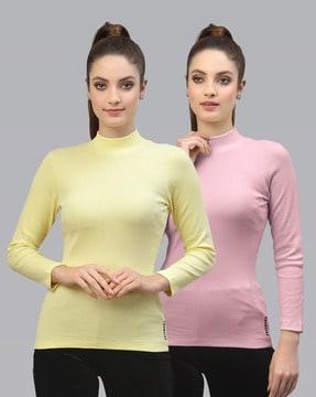 pack of 2 slim fit turtle-neck top