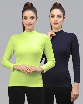 pack of 2 slim fit turtle-neck tops