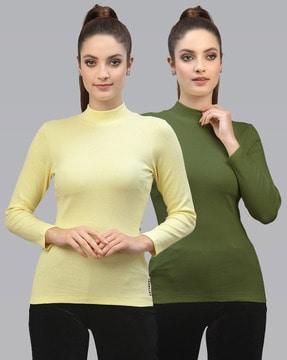 pack of 2 slim fit turtle-neck tops