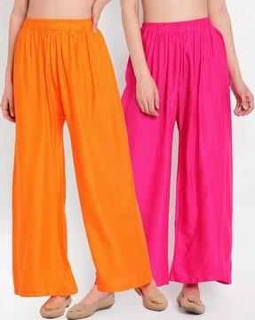 pack of 2 slip-on closure palazzos