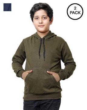 pack of 2 slip-on full-sleeve hoodies