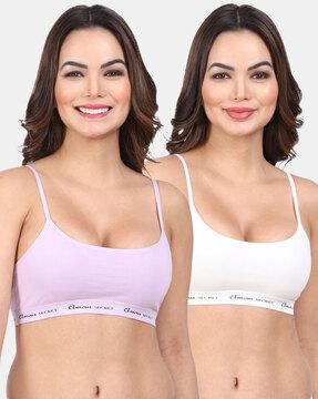 pack of 2 slip-on non-padded bras